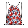 thumbnail image 1 of Yiaed Leaves And Flowers Print Drawstring Bags Drawstring Backpack Bulk String Back Pack Gym Sport Bag-Small, 1 of 5