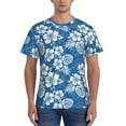 thumbnail image 1 of Yiaed Leaves And Flowers Print Mens Short Sleeve Tight Fit T-Shirt, Crewneck Casual Tee-3X-Large, 1 of 1