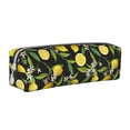 thumbnail image 1 of Yiaed Lemon Fruits Flowers Leaves Print Leather Pencil Case - Leather Pen Pencil Holder - Elegant & Practical Pencil Pouch for Work & Office, 1 of 7