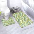 thumbnail image 1 of Yiaed Lemon Print Bathroom Mat Set 2 Pieces Mat Anti-Skid Pad Ultra Soft and Absorbent Bathroom Bath Mat Contour Bath Rugs for Toilet Base, 1 of 6