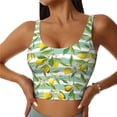thumbnail image 1 of Yiaed Lemon Print Ladies Waistcoat Women Sports Vest Vest Sports Women Sports Top Yoga Vest for women-X-Large, 1 of 8