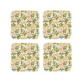 thumbnail image 1 of Yiaed Lemon Print Leather Coasters for Drinks - Cup Coasters Coffee Table Kitchen Table Bar, Home & Office Gifts Handmade Drink Coasters-Square, 1 of 6