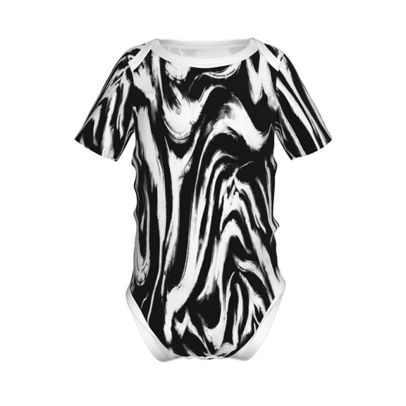 Yiaed Leopard And Zebra 2 Print Infant Climbing Short Sleeve Onesie One-Piece Baby Bodysuit Clothes 0-12 Months -