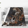 thumbnail image 1 of Yiaed Leopard On Tree Branch Pattern Fleece Throw Blanket,Fleece Throw Blankets for Couch & Bed All Season Use -80"x60", 1 of 3