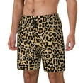 thumbnail image 1 of Yiaed Leopard Print Print Mens Swim Trunks Bathing Suit Compression Liner Beach Swim Shorts Swimwear Quick Dry Zipper Pocket No-Chafing Board Short-Small, 1 of 6