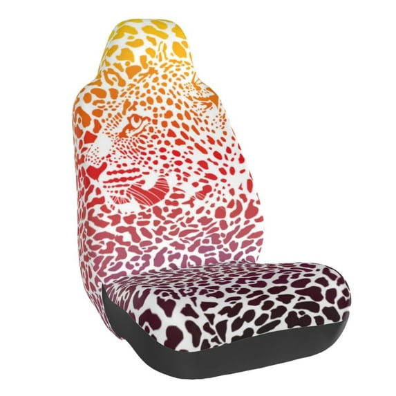 Yiaed Leopard Skins And Heads Print Car Seat Covers,Universal Auto Seats Protector Fits for Car,SUV Sedan,Truck,Automotive Seat Covers & Accessories