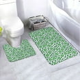 thumbnail image 1 of Yiaed Leopard print St. Patrick's Day Print Bathroom Mat Set 2 Pieces Mat Anti-Skid Pad Ultra Soft and Absorbent Bathroom Bath Mat Contour Bath Rugs for Toilet Base, 1 of 6