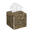 thumbnail image 1 of Yiaed Leopard2 Print Tissue Box Cover, PU Leather Decorative Organizer for Tabletop, Bathroom, Car, Office Creative Decorative, 1 of 7