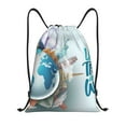thumbnail image 1 of Yiaed Let's go Travel Print Drawstring Bags Drawstring Backpack Bulk String Back Pack Gym Sport Bag-Small, 1 of 5