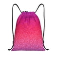 thumbnail image 1 of Yiaed Light Purple Glitter Print Drawstring Bags Drawstring Backpack Bulk String Back Pack Gym Sport Bag-Small, 1 of 5
