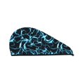 thumbnail image 1 of Yiaed Lightning Print Hair Cap with Button,Coral Fleece Hair Towel Wrap for Women Wet Hair,Quick Dry Turban for Wet Hair Long Thick Hair, 1 of 5