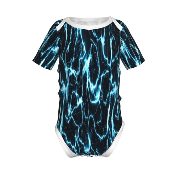 Yiaed Lightning Print Infant Climbing Short Sleeve Onesie One-Piece Baby Bodysuit Clothes 0-12 Months -6 Months