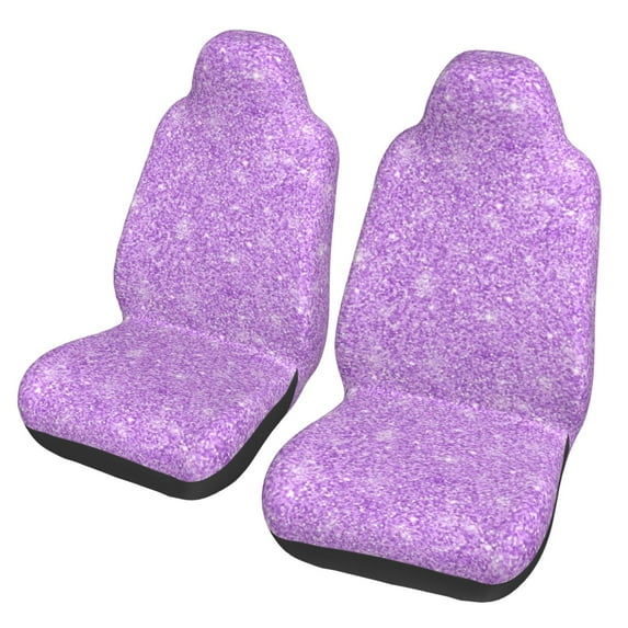 Yiaed Lilac Glittering Print Car Seat Covers,Universal Auto Seats Protector Fits for Car,SUV Sedan,Truck,Automotive Seat Covers & Accessories(Two packs)
