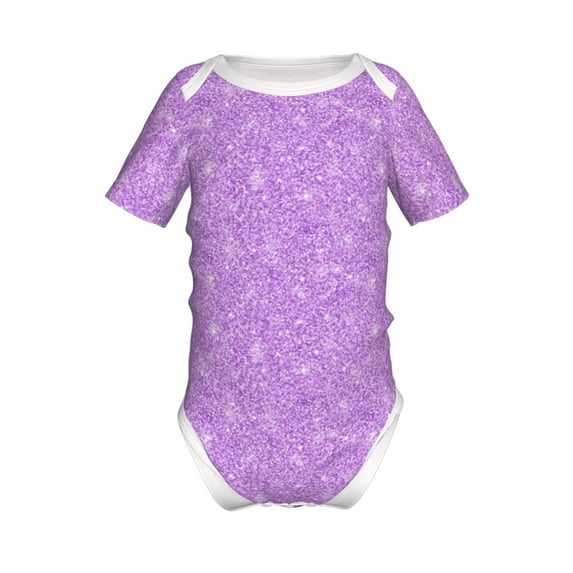 Yiaed Lilac Glittering Print Infant Climbing Short Sleeve Onesie One-Piece Baby Bodysuit Clothes 0-12 Months -