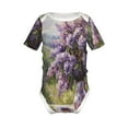 thumbnail image 1 of Yiaed Lilacs Teapot Scenic Painting Print Infant Climbing Short Sleeve Onesie One-Piece Baby Bodysuit Clothes 0-12 Months -9M, 1 of 6