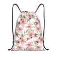 thumbnail image 1 of Yiaed Lilies Flowers Print Drawstring Bags Drawstring Backpack Bulk String Back Pack Gym Sport Bag-Small, 1 of 5