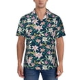 thumbnail image 1 of Yiaed Lilies Flowers Print Hawaiian Shirt for Men Short Sleeve Button Down Shirts Beach Shirts for Men-Large, 1 of 5