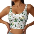 thumbnail image 1 of Yiaed Lilies Flowers Print Ladies Waistcoat Women Sports Vest Vest Sports Women Sports Top Yoga Vest for women-XX-Large, 1 of 8