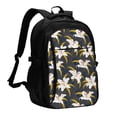thumbnail image 1 of Yiaed Lilies Flowers Print Laptop Backpack,Business Travel Durable Laptops Backpack with USB Charging Port,Water Resistant College Computer Bag, 1 of 5