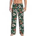 thumbnail image 1 of Yiaed Lilies Flowers Print Men's Lounge Pants, Loose PJ Bottoms, Long Pajama Pants for Men-X-Large, 1 of 5