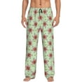 thumbnail image 1 of Yiaed Lilies Flowers Print Men's Lounge Pants, Loose PJ Bottoms, Long Pajama Pants for Men-X-Large, 1 of 5