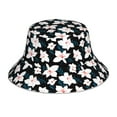 thumbnail image 1 of Yiaed Lilies Flowers Print Reflective Stripe Bucket Hat Unisex Funny Outdoor Fisherman Cap Beach Sun Hat, 1 of 5
