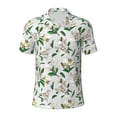thumbnail image 1 of Yiaed Lilies FlowersPrint Men's Short Sleeve Polo Shirt,Golf Polo for Men Three-Button Golf Shirt Athletic Casual Collared T-Shirt- Medium, 1 of 7