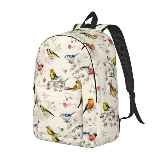 Yiaed Little Birds Print Print Laptop Backpack Travel Canvas Backpack Vintage Aesthetic Backpack for School Knapsack Backpack Backpack for School-Small