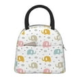 thumbnail image 1 of Yiaed Little Elephant Print Lunch Bag Adult Insulated Lunch Box, Leakproof Cooler Food Lunch Containers Reusable High Capacity Lunch Tote Bags-One Size, 1 of 6