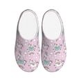 thumbnail image 1 of Yiaed Llama Unicorn and Rainbow Print Slippers Fuzzy Warm Cozy Slippers Non Slip House Slippers For Indoor Outdoor Slippers House Slippers-8, 1 of 7