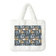 thumbnail image 1 of Yiaed Llama and Cactus Print Fluffy Shoulder Bag Plush Bags Women Ladies Tote Bag Fluffy White Furry Purse Handbag for Autumn and Winter, 1 of 7