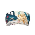 thumbnail image 1 of Yiaed London Symbols Print Sport Sun Visor Hats Adjustable Empty Top Baseball Cap Cotton Ball Caps for Women and Men, 1 of 1