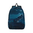 thumbnail image 1 of Yiaed Lonely Night Wolf Print Backpack, Premium Laptop Backpack, Travel Backpack for Women, Lightweight Backpacks, Comfortable Back Pack-Small, 1 of 5