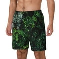 thumbnail image 1 of Yiaed Lush Foliage Green Plant Print Mens Swim Trunks Bathing Suit Compression Liner Beach Swim Shorts Swimwear Quick Dry Zipper Pocket No-Chafing Board Short-X-Large, 1 of 6