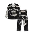 thumbnail image 1 of Yiaed Magician Hat Skull Print Men’s Pajamas Set - Long Sleeve Button Down Sleep Shirt and Pajama Bottoms Sleepwear Set Mens Pjs Sets Men's Pajama Bottoms-Medium, 1 of 7
