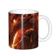thumbnail image 1 of Yiaed Magma Fire Black Dragon Print Ceramics Coffee,Large Handle Design,Extra Large Tea and Coffee Cup for Office and Home Mugs, 1 of 6