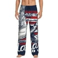 thumbnail image 1 of Yiaed Mallard Duck With American Flag Print Men's Lounge Pants, Loose PJ Bottoms, Long Pajama Pants for Men-Small, 1 of 6