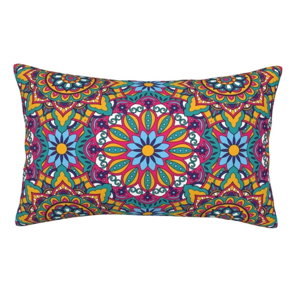 Yiaed Mandala Print Brushed Microfiber Envelope Pillowcases, Standard,Envelope Closure Pillow Cases(No pillow core)-20"x30"