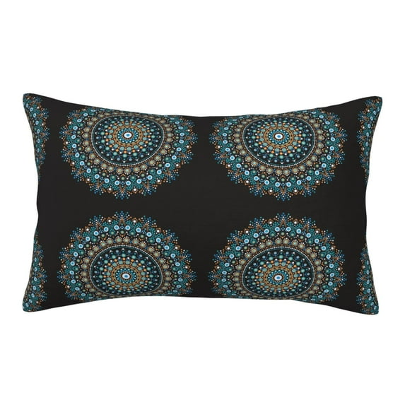 Yiaed Mandala Print Brushed Microfiber Envelope Pillowcases, Standard,Envelope Closure Pillow Cases(Without Pillow Core)-16"x24"