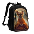 thumbnail image 1 of Yiaed Maple Leaf Meditating Chihuahua Print Laptop Backpack,Business Travel Durable Laptops Backpack with USB Charging Port,Water Resistant College Computer Bag, 1 of 5
