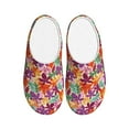 thumbnail image 1 of Yiaed Maple Leaves Print Slippers Fuzzy Warm Cozy Slippers Non Slip House Slippers For Indoor Outdoor Slippers House Slippers-37/38, 1 of 7