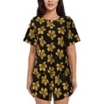 thumbnail image 1 of Yiaed Maple Leaves With Leopard Print Short Sleeve Pajama Sets for Women Casual Crew Neck 2 Piece Lounge Sets Women's Short-Sleeved Pajama-3X-Large, 1 of 5