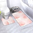 thumbnail image 1 of Yiaed Marble Print Bathroom Mat Set 2 Pieces Mat Anti-Skid Pad Ultra Soft and Absorbent Bathroom Bath Mat Contour Bath Rugs for Toilet Base, 1 of 6
