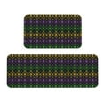 thumbnail image 1 of Yiaed Mardi Gra Geometric Kitchen Rugs Sets of 2 Kitchen Mats Cushioned Anti Fatigue Kitchen Rug Tapetes Para Cocina for Sink,Laundry Room, 1 of 6