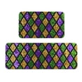 thumbnail image 1 of Yiaed Mardi Gras Shiny Green Purple Kitchen Rugs Sets of 2 Kitchen Mats Cushioned Anti Fatigue Kitchen Rug Tapetes Para Cocina for Sink,Laundry Room, 1 of 6