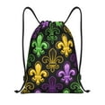 thumbnail image 1 of Yiaed Mardi Gras1 Print Drawstring Bags Drawstring Backpack Bulk String Back Pack Gym Sport Bag-Small, 1 of 5