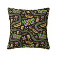 thumbnail image 1 of Yiaed Mardi Gras3 Print Pillow Covers Super Soft Decorative Square Throw Pillow Covers Case Cushion Covers for Sofa Couch Bedroom Car Decor（No pillow core）-20"x20", 1 of 7