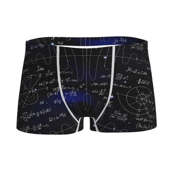 Yiaed Mathematica Science Print Boys' Boxer Briefs Cotton Casual Stretch Comfort Boys Boxers - Kids Boxer Briefs Underwear for Boys (6-18)-XX-Small