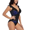 thumbnail image 1 of Yiaed Mathematica Science Print Women's Ruffled One Piece Swimsuit V Neck Swimwear Slimming Monokini for Woman-XX-Large, 1 of 8