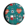 thumbnail image 1 of Yiaed Medical Elements Print Tire Wheel Cover, Waterproof Spare Tire Cover Fit for Jeep, Truck,Trailer, RV, SUV, Camper and Most Vehicle-17 inch, 1 of 6